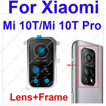 Voor Xiaomi Mi 10T Mi 10T Pro Lens Camera Achterzijde met Glazen Deksel Terug Belangrijkste Camera Lens Frame Sticker Vervanging