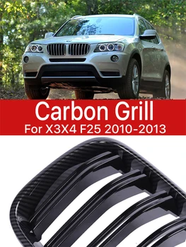 Voorzijde de Nieren Bumper Grill voor Carbon Racing Grill Facelift Dekking Voor BMW X3 X4 F25 F26 2010 2011 2012 2013