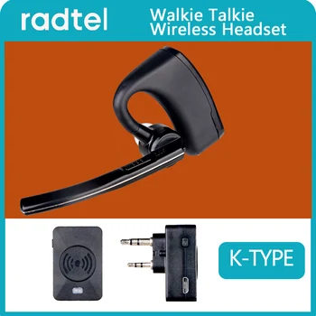 Walkie talkie Bluetooth-Compatibele Headset Handsfree Oortje met PTT-Hoofdtelefoon voor BaoFeng UV-5R Radtel RT-490 RT-830 RT-4B RT12