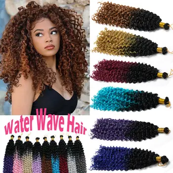 Water Wave Haak Hair Extensions Zijdeachtige Draden Ombre Synthetisch Vlechtwerk Haar Bulk Krullend Boheemse Haar Voor De Gehaakte Vlechten