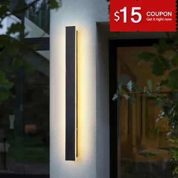 Waterdichte leds Buiten Muur Lamp met Lange Strip IP65 Tuin Licht Prachtige acryl lichtbron landschapsarchitect