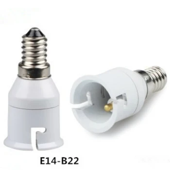 Witte E14 te B22 Led Lamp Houder Converter Schroef Lamp Socket Adapter LED-Saving Licht lampvoeten