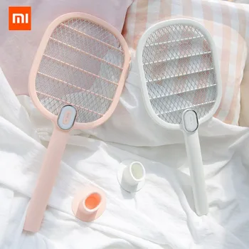 Xiaomi Mijia Elektrische Mug Swatter Oplaadbare LED Elektrische Insect Insect Vliegen, Muggen Dispeller Killer Racket 3-Laags Netto
