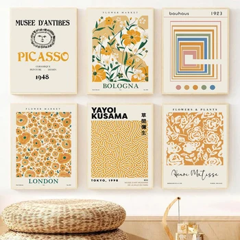 Yayoi Kusama Picasso Bauhaus Matisse Botanische Posters En Prints Kunst Aan De Muur, Canvas Schilderij Voor De Woonkamer Decoratieve Foto ' S