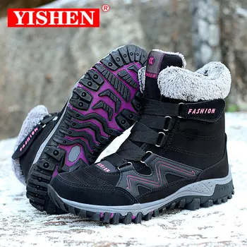 YISHEN Vrouwen Snow Boots Winter Sneakers Suede Warme Pluche Ankle Boots Fashion Outdoor Booties Voor dames Casual Schoenen Botas Mujer