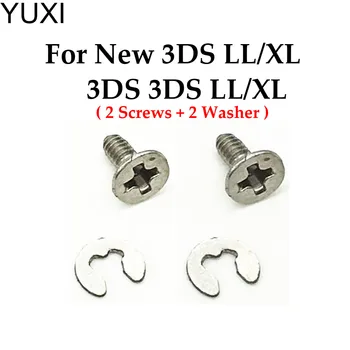 YUXI 1Set Voor Nieuwe 3DS-3DS LL 3DS XL-3DS LL XL-Batterij Back-Cover schroefdraad Reparatie Veilige Bout + Ring
