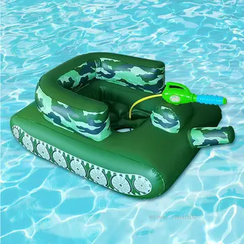 Zomer Opblaasbare Tank Kind Pvc Zwembad Water Jet Groot en Sterk Drijfvermogen Zwevend Bed Buitenzwembad Water Speelgoed