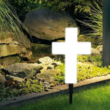 Zonne-Cross de Tuin Ring buitenverlichting, LED Waterdicht Kruis Lamp Voor Begraafplaats Zonne-Kruis Lichten Belang Voor Tuin, Balkon Werf