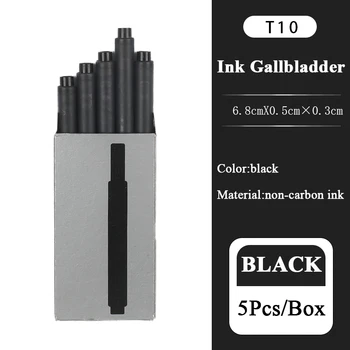 Zwart T10 Wegwerp vulpen Inkt 5 st/Doos Voor Lingmei Pen Niet-koolstof Vervangen Vullen Dropshipping