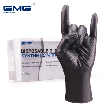 Zwarte Handschoenen Disposable Latex-Vrije Poeder-Examen Handschoenen Maat Small Medium Large X-Large Nitril Vinyl Synthetische Hand S M XL