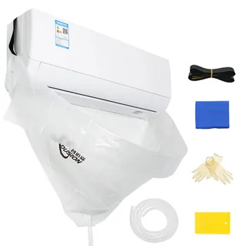 95cm Hangen Air Conditioner Waterdichte Reinigen Cover Kit Stof Wassen Protector Cleaner Tools Ontvangen Pijp Handschoenen Accessoires